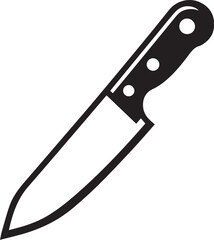 kitchen knife design silhouette vector