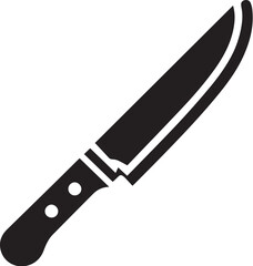 kitchen knife design silhouette vector