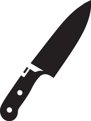 kitchen knife design silhouette vector