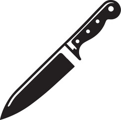 kitchen knife design silhouette vector