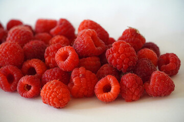 many ripe red berry raspberry harvest agriculture background texture
