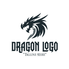 Fierce Iron Dragon Logo in Metallic Colors for Powerful Branding and Strong Identity
