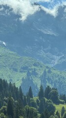 Stunning view of Mount Titlis glacier in Swiss Alps, snow - covered peaks, winter landscape, Switzerland travel