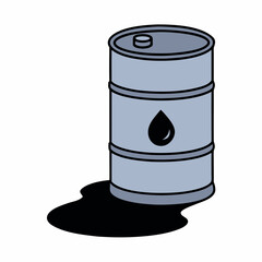 Industrial Oil Container Graphic vector illustration.