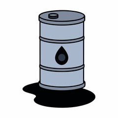 Industrial Oil Container Graphic vector illustration.