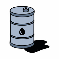 Industrial Oil Container Graphic vector illustration.