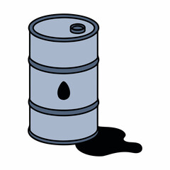 Industrial Oil Container Graphic vector illustration.