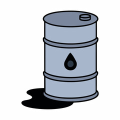 Industrial Oil Container Graphic vector illustration.