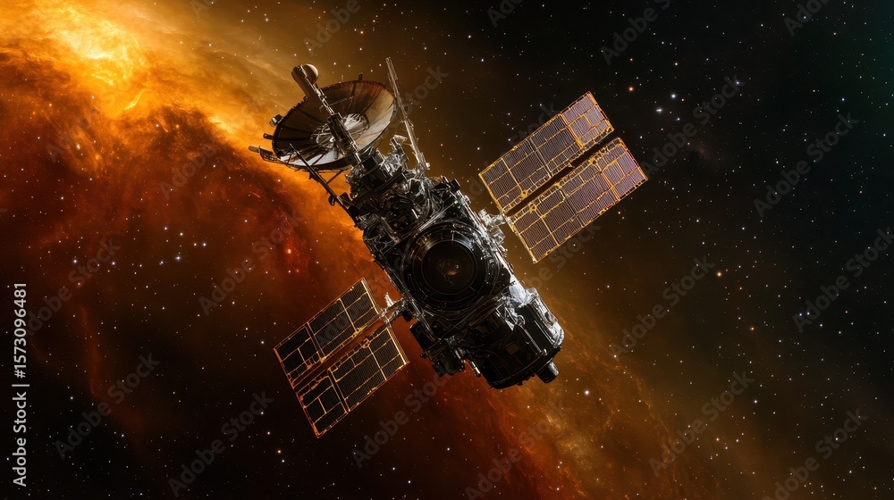 Poster multispectral imaging in astronomy by spacecraft capturing data