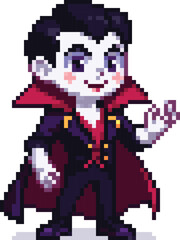 Fototapeta premium Vampire Character Pixel Art