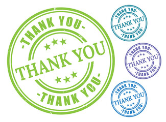 Obraz premium Appreciation Seal Icons, Thank You Label Vector Set 