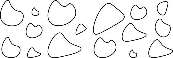 Artistic Abstract Shape Echoing Pebble and Amoeba Patterns in Vivid Hues and Textured Surface