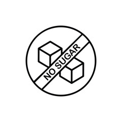 No Sugar Icon Vector Design