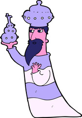 one of the three wise men in bright neon color