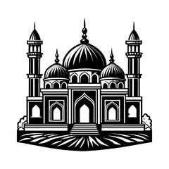 mosque silhouette vector art