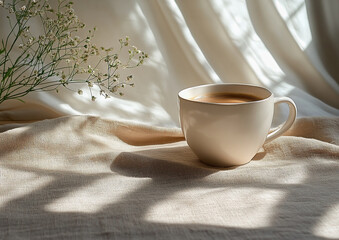 cup of coffee on the table