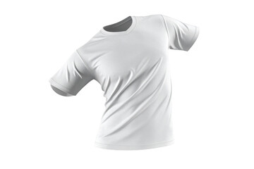 Basic White Crew Neck T-Shirt for Apparel Design Mockup