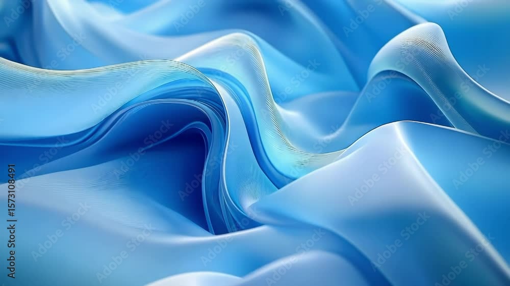 Aufkleber abstract flowing blue waves background with wavy pattern and elegant folds design.