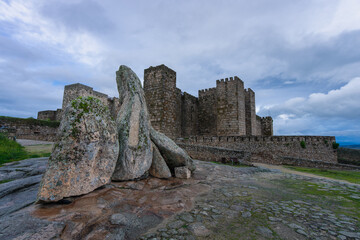 This image captures the Monument of Yupangi, the first mestizo, located in front of Trujillo Castle...