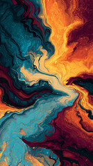 Liquid metal texture moving in a lava-lamp-like effect