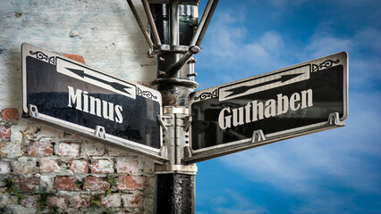 Signposts the direct way to credit versus minus