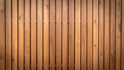 Obraz premium Warm toned wooden slat wall with subtle grain and even lighting