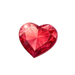 red heart with diamonds