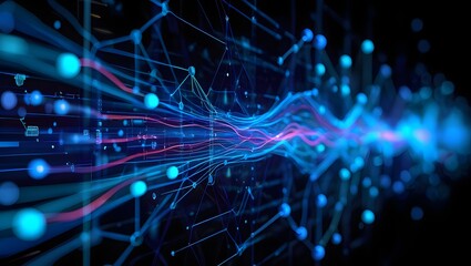 Obraz premium Digital Particle Flow Network