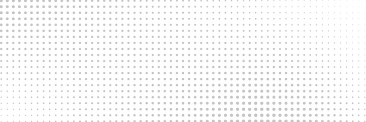 Dotted gradient vector illustration, white and black halftone background, horizontal seamless dotted lines, monochrome dots texture backdrop, retro effect. modern