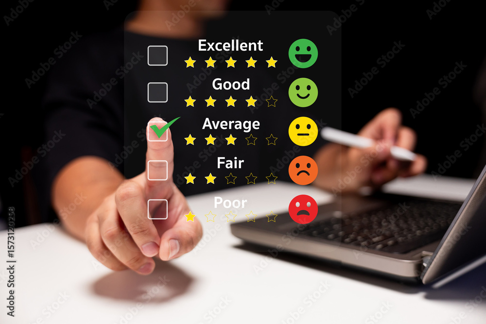 Poster a person selects an 