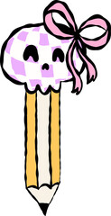 Cute little ghost with Bookish halloween vibe