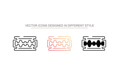 Razor Blade icon design with white background stock illustration
