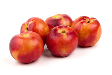 Fresh Nectarines, isolated on white background