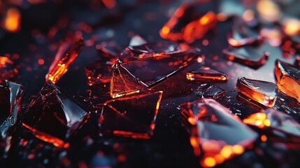 broken glass of a car