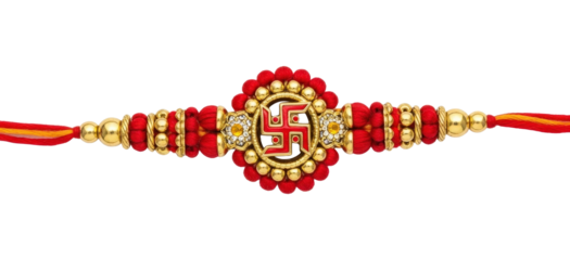 Decorative Rakhi PNG on Transparent Background – Traditional Indian Raksha Bandhan Thread Design