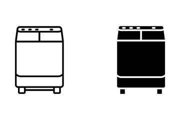 Washing Machine icon set. flat illustration of vector icon