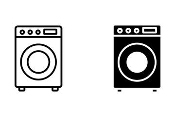 Washing Machine icon set. flat illustration of vector icon
