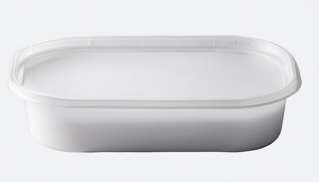 a white plastic container with a fitted lid