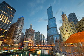 Chicago, Illinois, USA Cityscape on the River