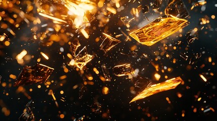 broken glass of a car