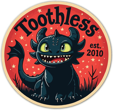 Toothless &ndash; Night Fury Dragon T-Shirt Design