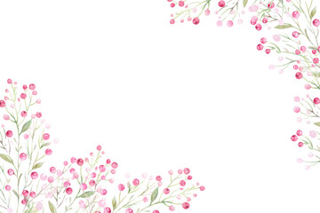 Watercolor flowers background vector for design.