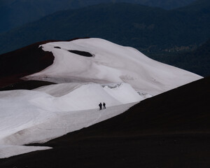 snow covered mountains