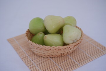 Local Indonesian Guava Fruit in Traditional Tray