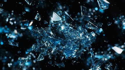 broken glass of a car