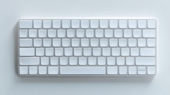 White wireless keyboard minimalist clean design for typing and productivity