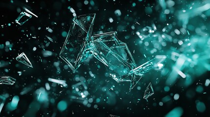 broken glass of a car