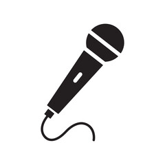 Sleek Microphone Illustration for Audio Recording and Broadcasting Needs Presentation Ready and Easily Customizable Silhouette for Design