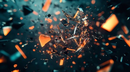 broken glass of a car
