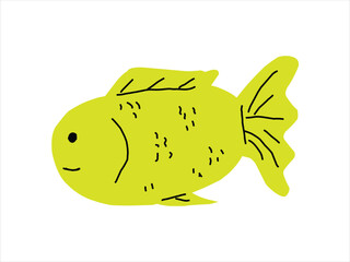 vector illustration of a fish cartoon